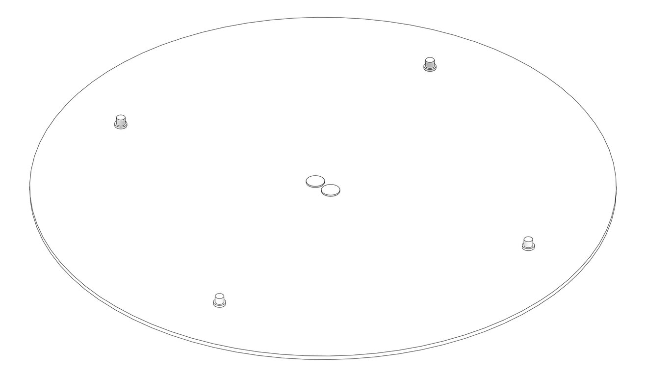 3D Documentation Image of Shower Ceiling FaucetStrommen Atico Round