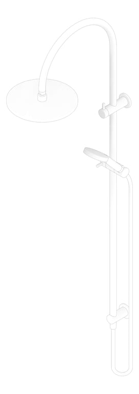 3D Documentation Image of Shower Dual FaucetStrommen Pegasi Curve 900