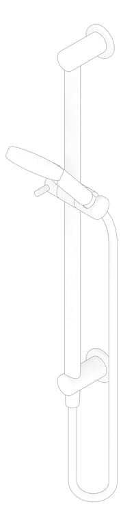 3D Documentation Image of Shower Rail FaucetStrommen Pegasi HandHeld Round 600