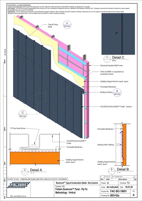 Navigate to B03-02a - Fielders Boulevard™ Panel - Ply Fix Methodology - Vertical