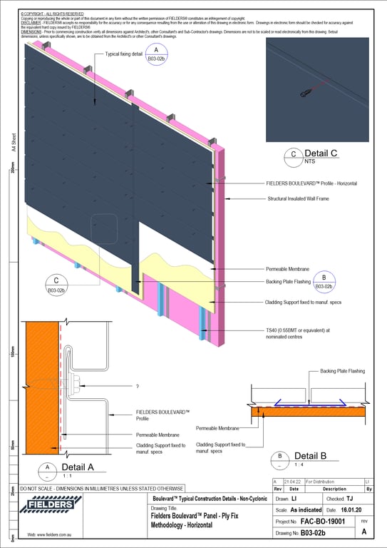  Image of B03-02b - Fielders Boulevard™ Panel - Ply Fix Methodology - Horizontal