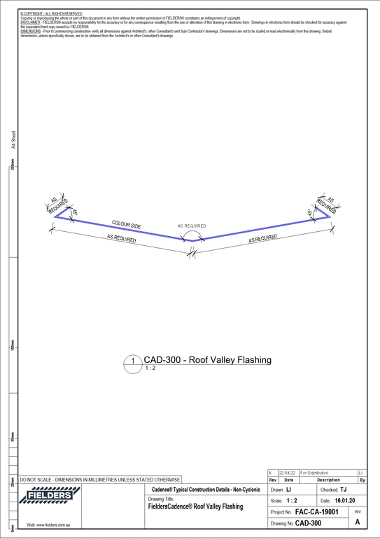  Image of CAD-300 - FieldersCadence® Roof Valley Flashing