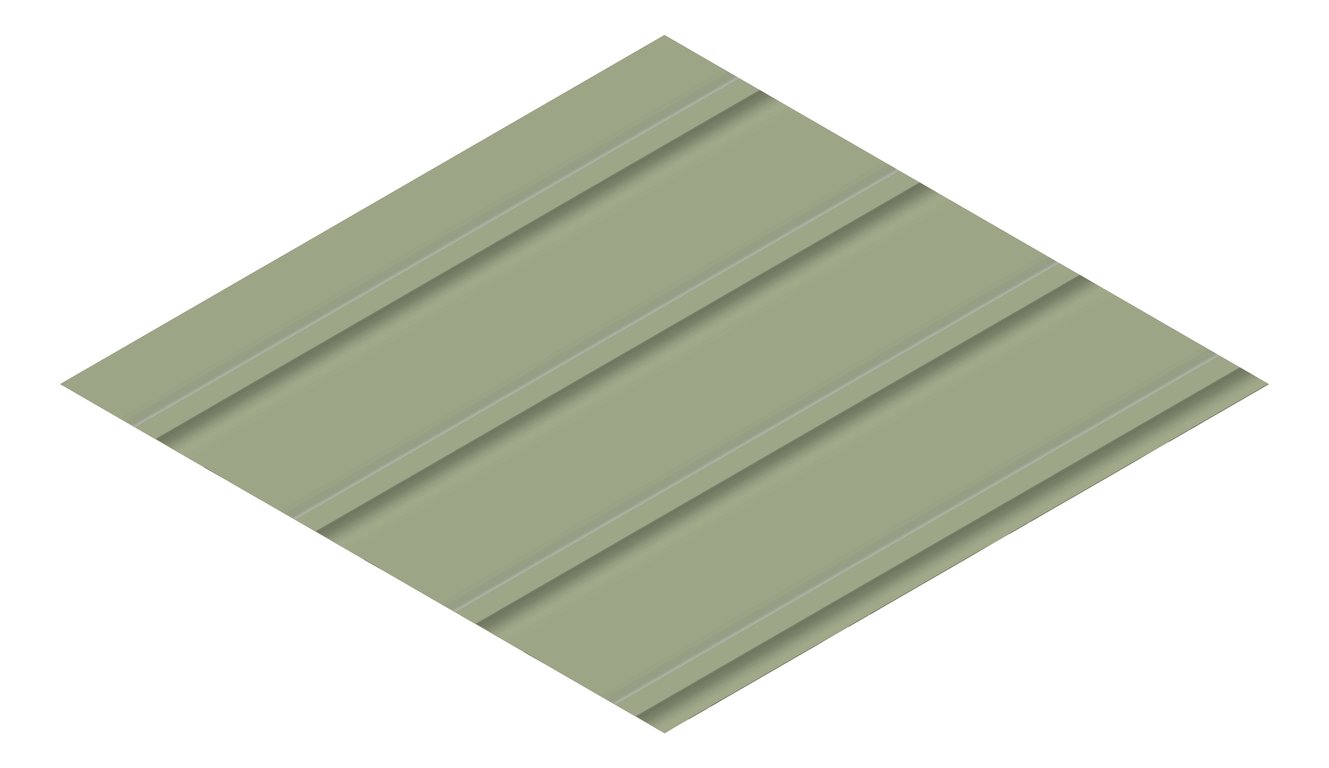 3D Presentation Image of Metal SheetCladding Fielders Finesse Cadence265 PaleEucalypt