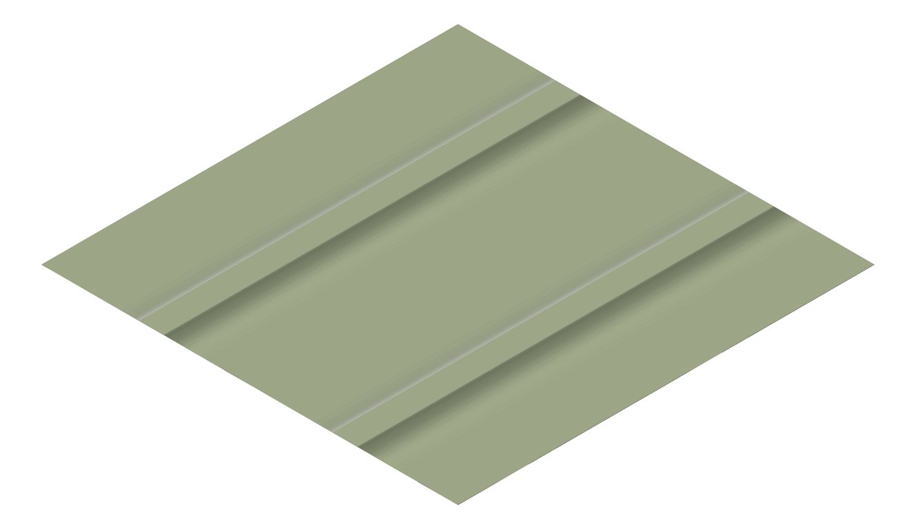 3D Presentation Image of Metal SheetCladding Fielders Finesse Cadence465 PaleEucalypt