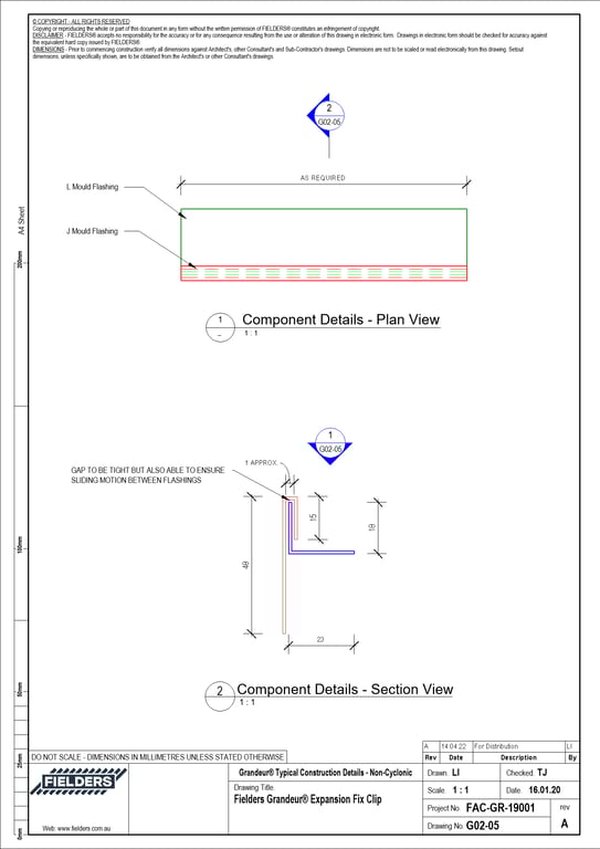Navigate to G02-05 - Fielders Grandeur® Expansion Fix Clip