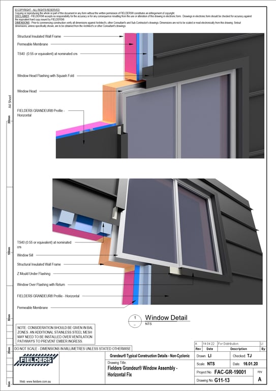 Navigate to G11-13 - Fielders Grandeur® Window Assembly - Horizontal Fix
