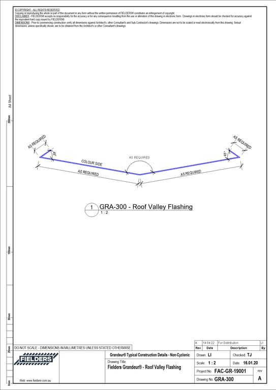 Navigate to GRA-300 - Fielders Grandeur® - Roof Valley Flashing
