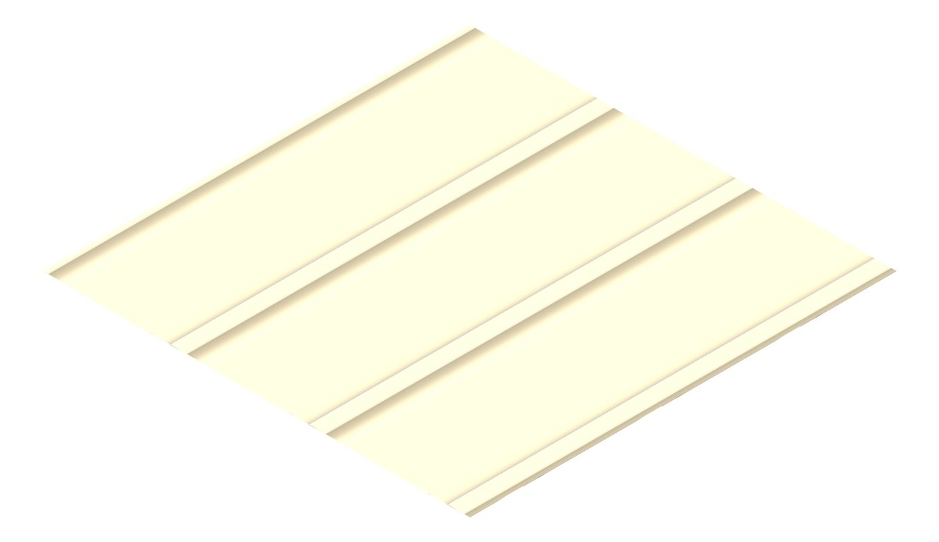 3D Presentation Image of Metal SheetCladding Fielders Finesse Grandeur325 ClassicCream