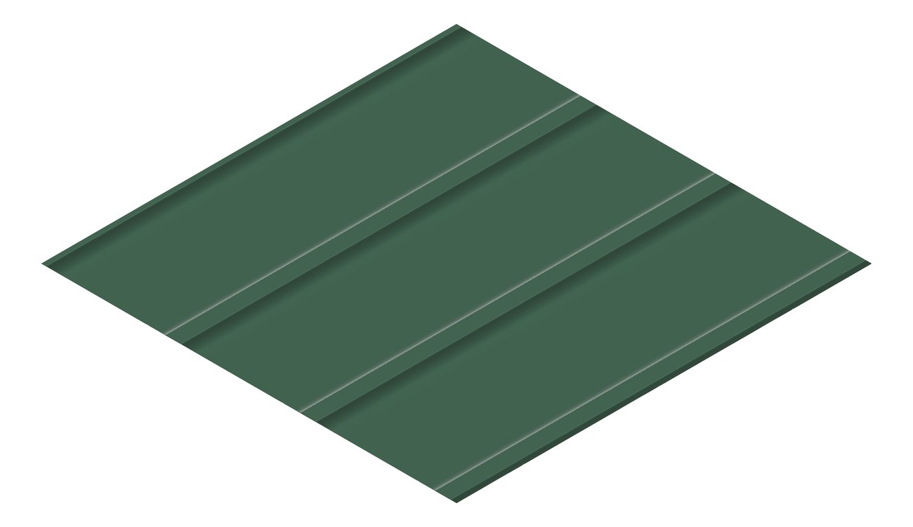 3D Presentation Image of Metal SheetCladding Fielders Finesse Grandeur325 CottageGreen