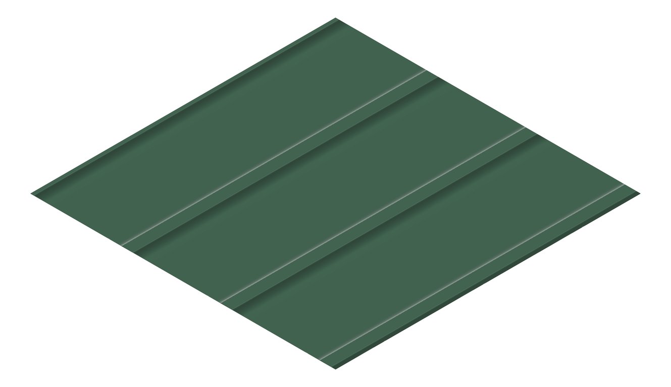 3D Presentation Image of Metal SheetCladding Fielders Finesse Grandeur325 CottageGreen