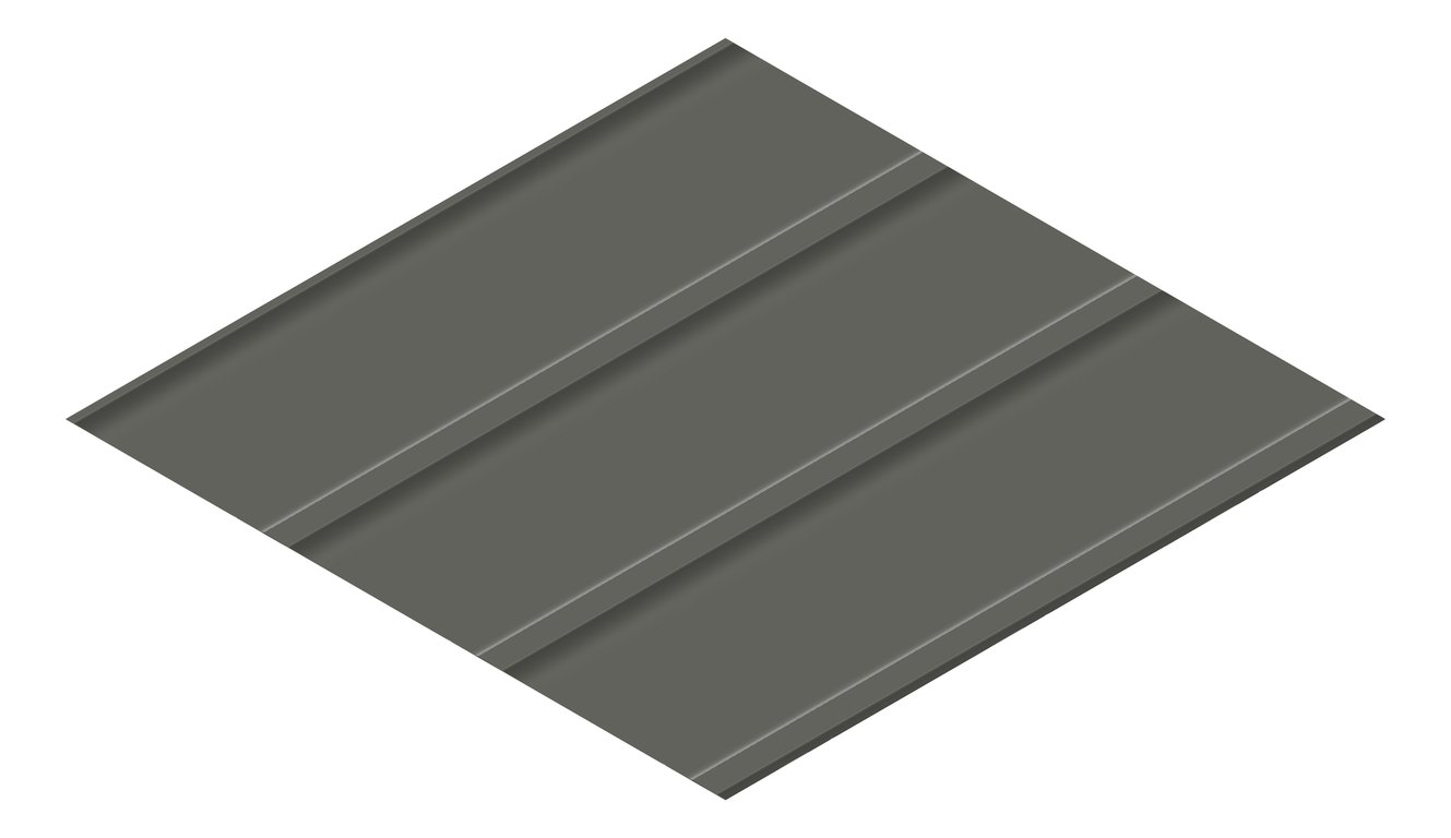 3D Presentation Image of Metal SheetCladding Fielders Finesse Grandeur325 WoodlandGrey