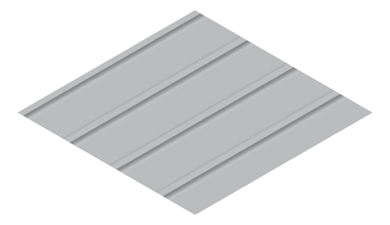 3D Presentation Image of Metal SheetCladding Fielders Finesse Grandeur525 Bluegum