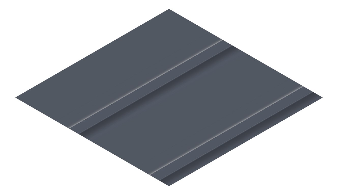 3D Presentation Image of Metal SheetCladding Fielders Finesse Grandeur525 Ironstone