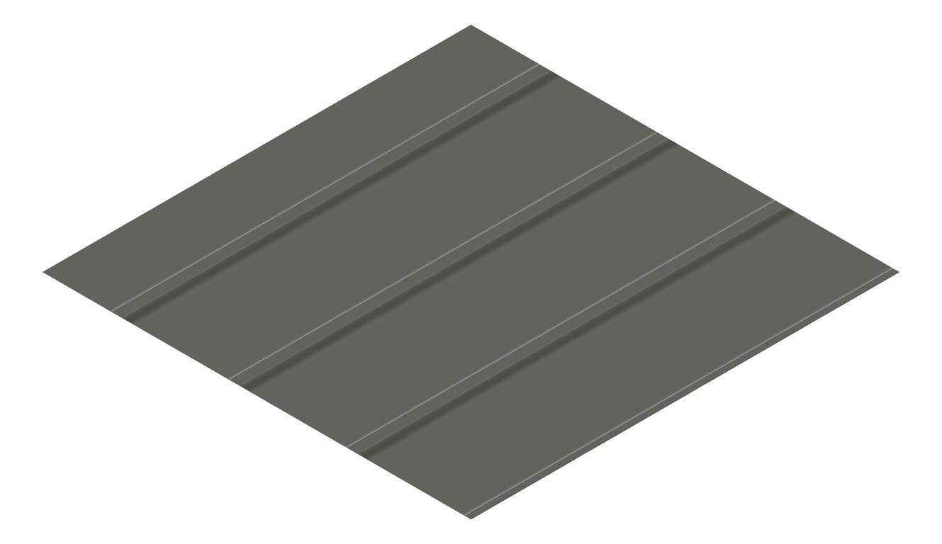3D Presentation Image of Metal SheetCladding Fielders Finesse NeoRoman275 WoodlandGrey