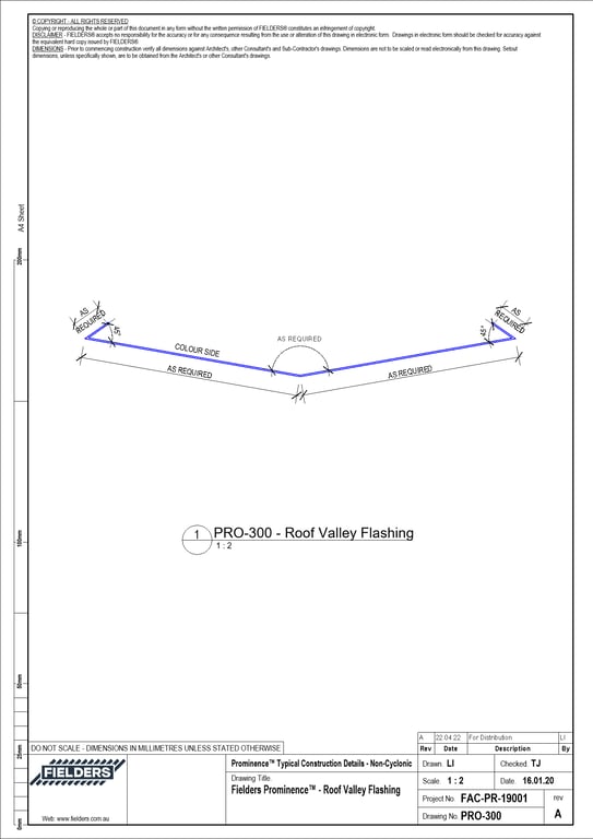 Navigate to PRO-300 - Fielders Prominence™ - Roof Valley Flashing
