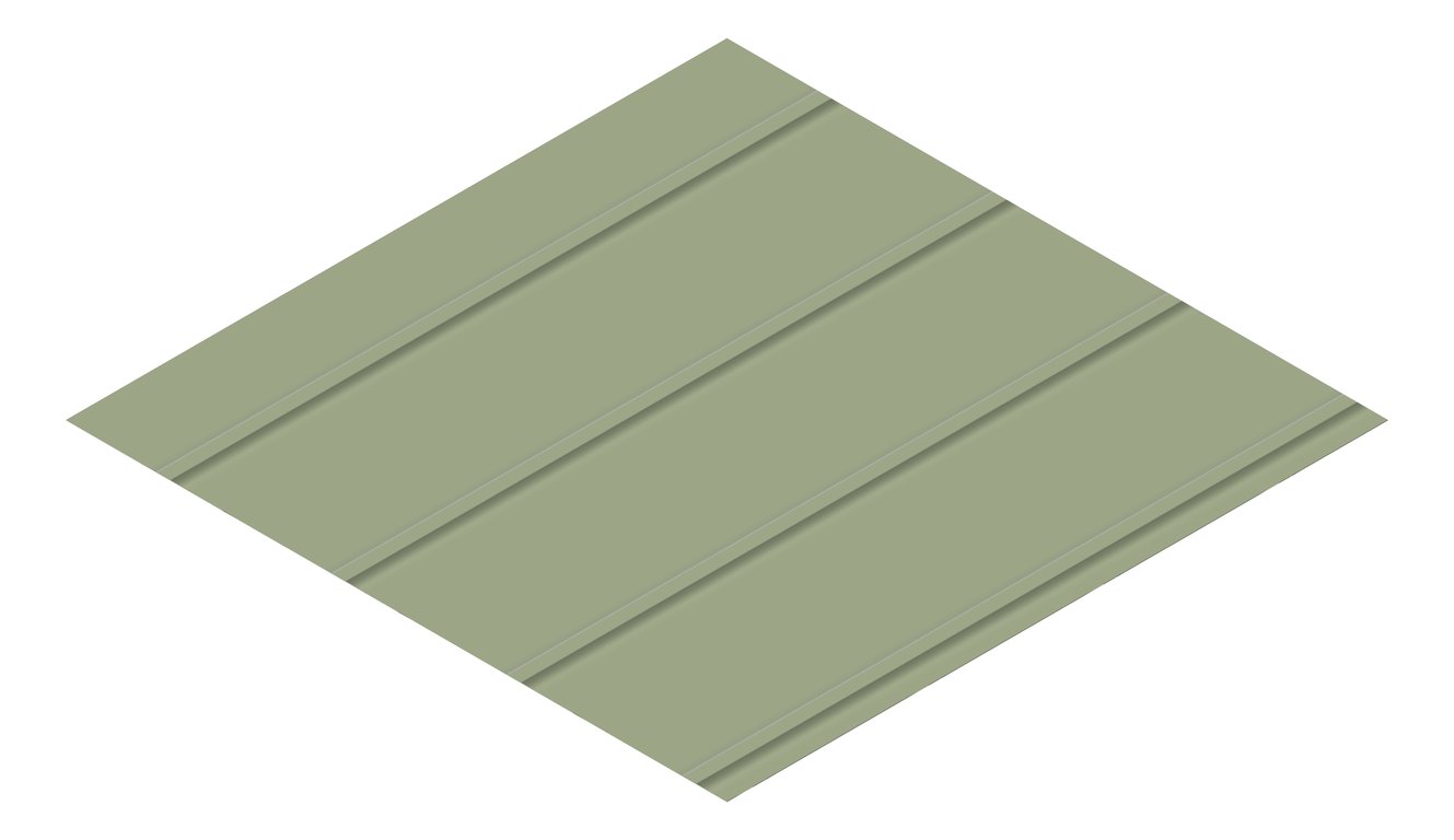 3D Presentation Image of Metal SheetCladding Fielders Finesse Prominence265 PaleEucalypt