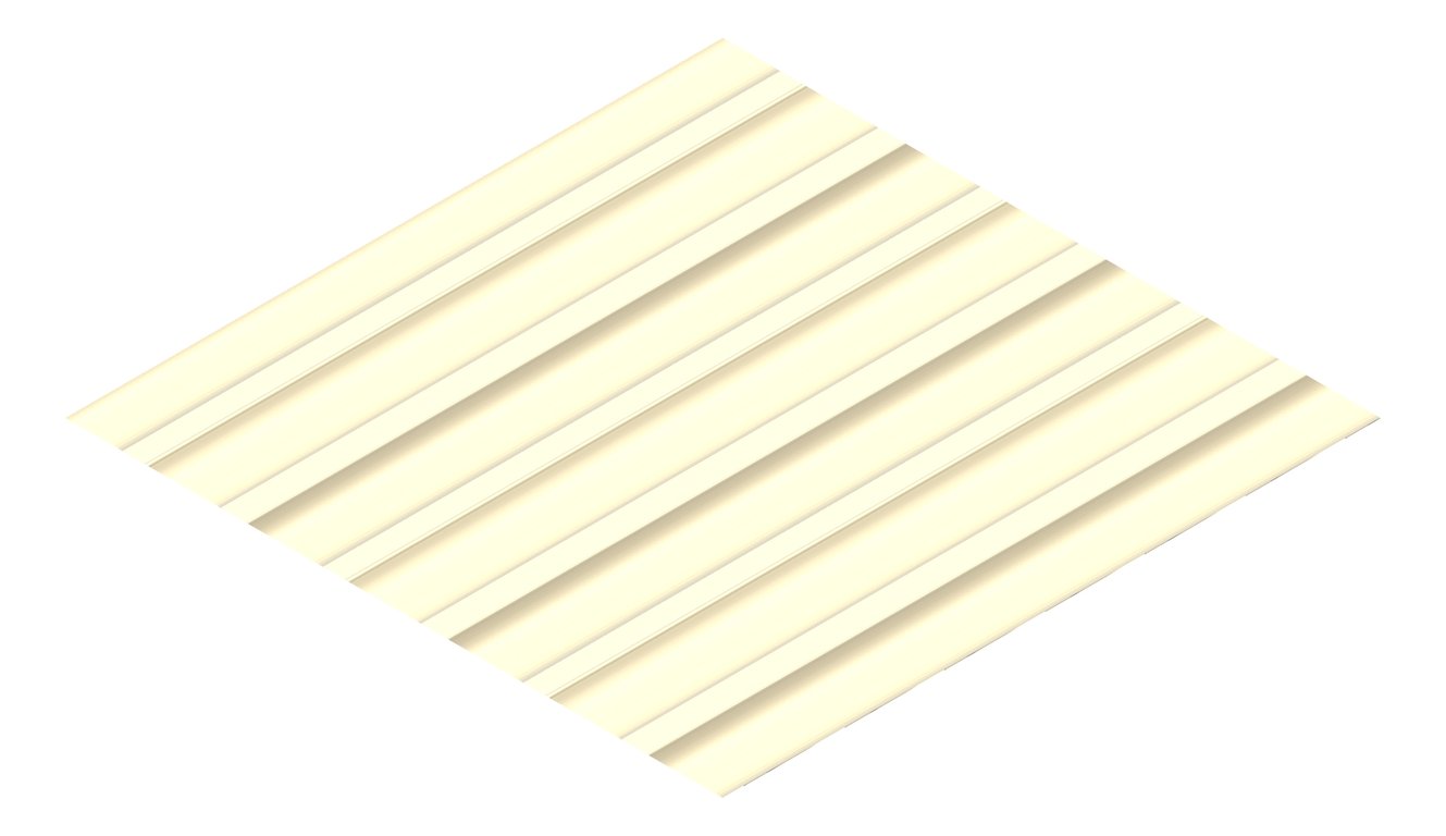 3D Presentation Image of Metal SheetCladding Fielders Finesse Shadowline305 ClassicCream