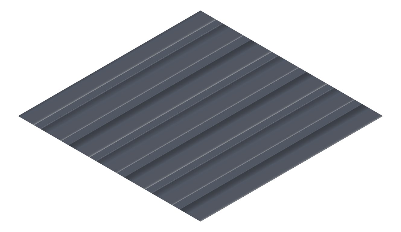 3D Presentation Image of Metal SheetCladding Fielders Finesse Shadowline305 Ironstone