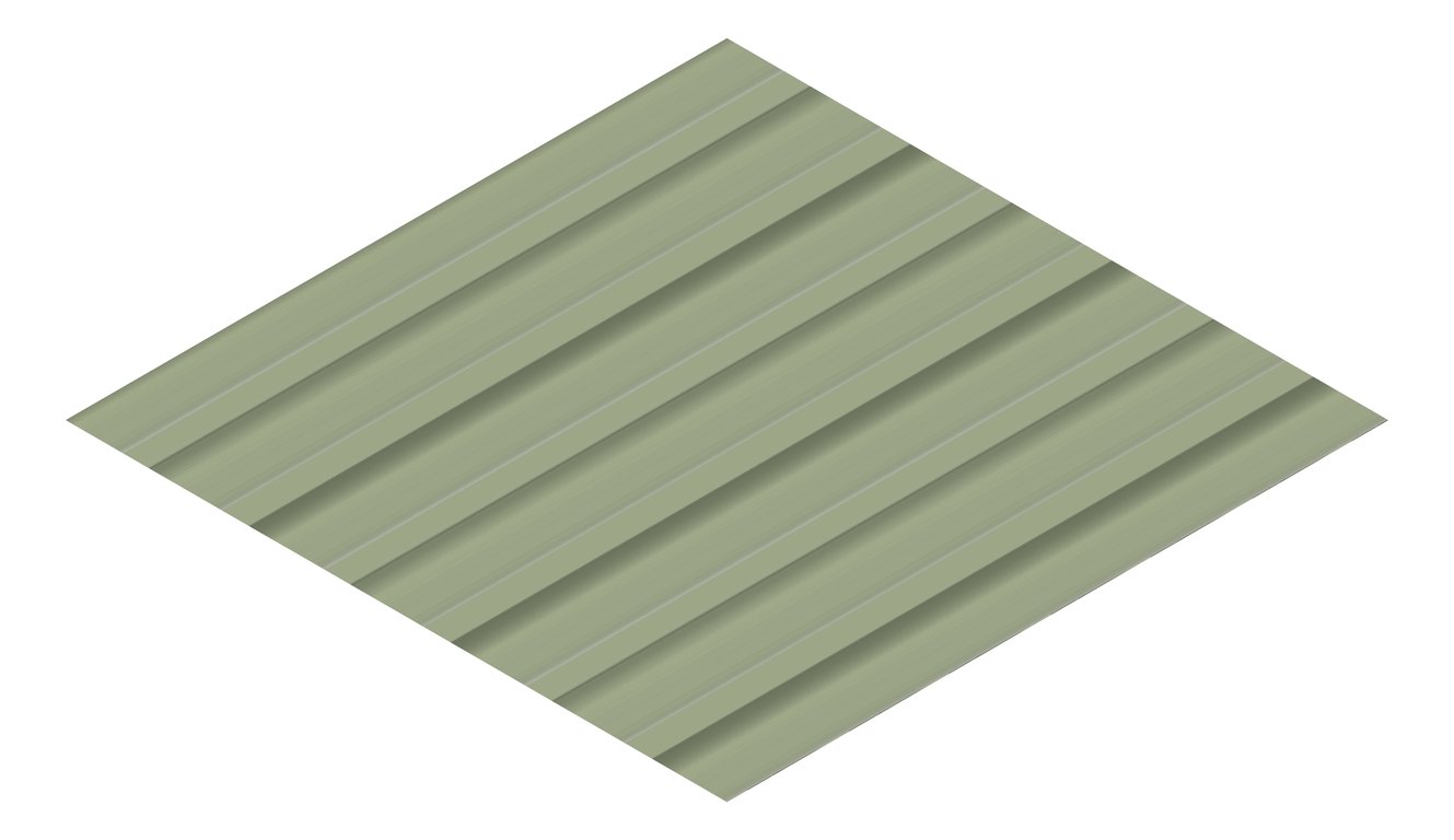 3D Presentation Image of Metal SheetCladding Fielders Finesse Shadowline305 PaleEucalypt