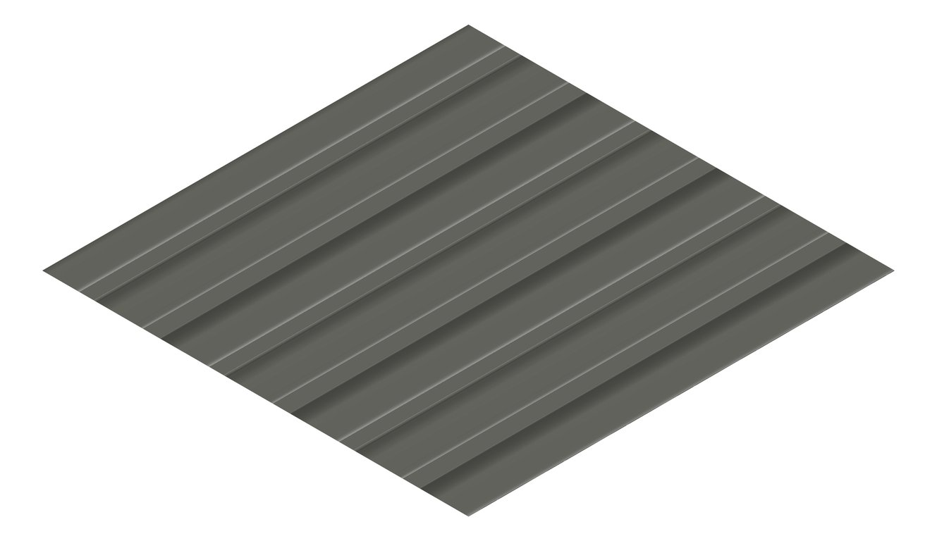 3D Presentation Image of Metal SheetCladding Fielders Finesse Shadowline305 WoodlandGrey