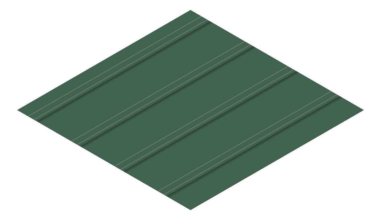 3D Presentation Image of Metal SheetCladding Fielders CDek CottageGreen