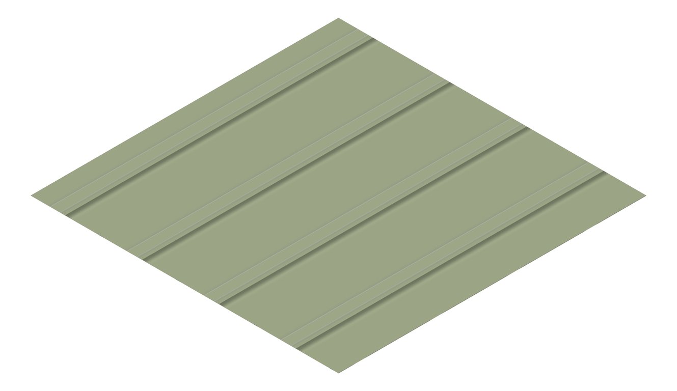 3D Presentation Image of Metal SheetCladding Fielders CDek PaleEucalypt
