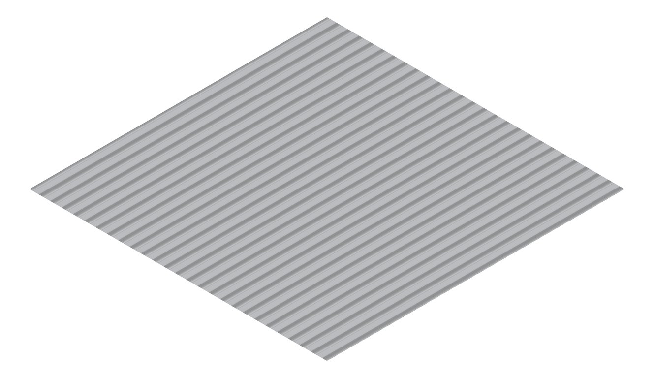 3D Presentation Image of Metal SheetCladding Fielders CorroMax21 BluegumMatt