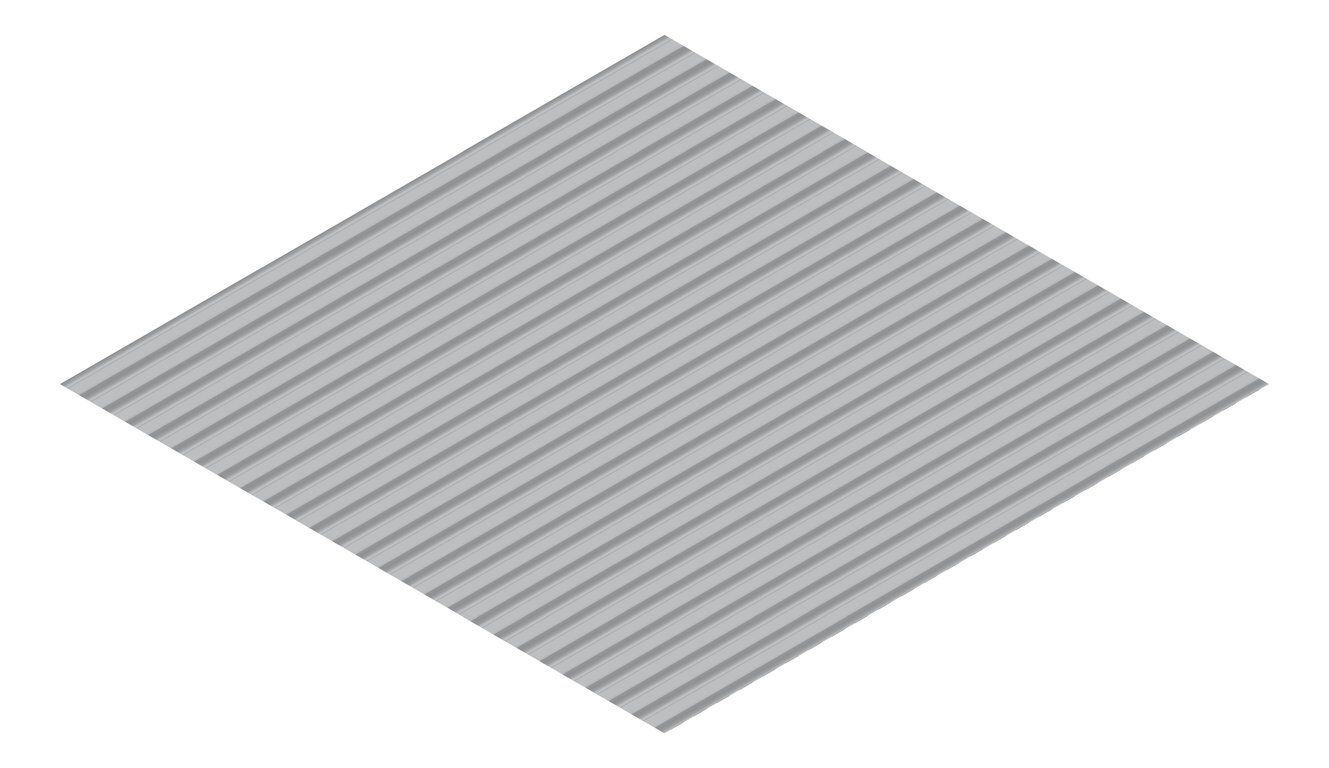 3D Presentation Image of Metal SheetCladding Fielders CorroMax21 Bluegum