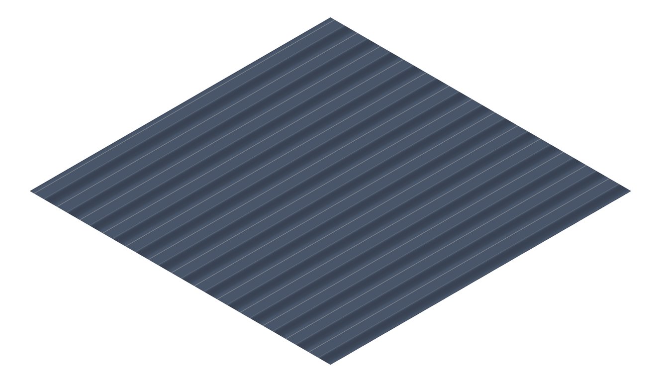 3D Presentation Image of Metal SheetCladding Fielders CorroMax21 DeepOcean
