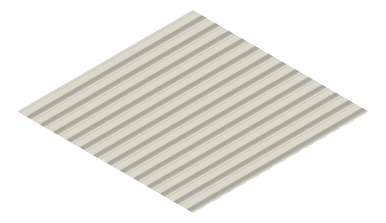3D Presentation Image of Metal SheetCladding Fielders CorroMax21 DuneMatt