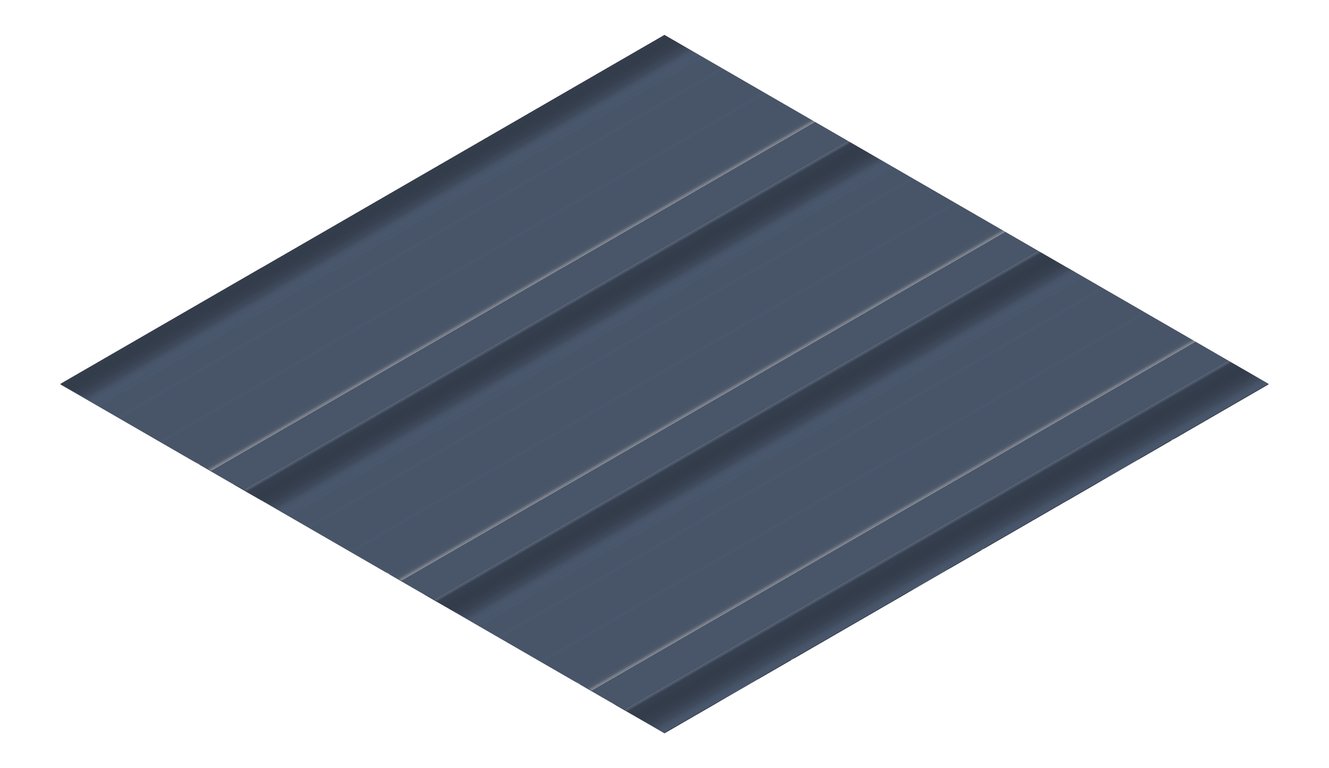 3D Presentation Image of Metal SheetCladding Fielders HiKlip630 DeepOcean