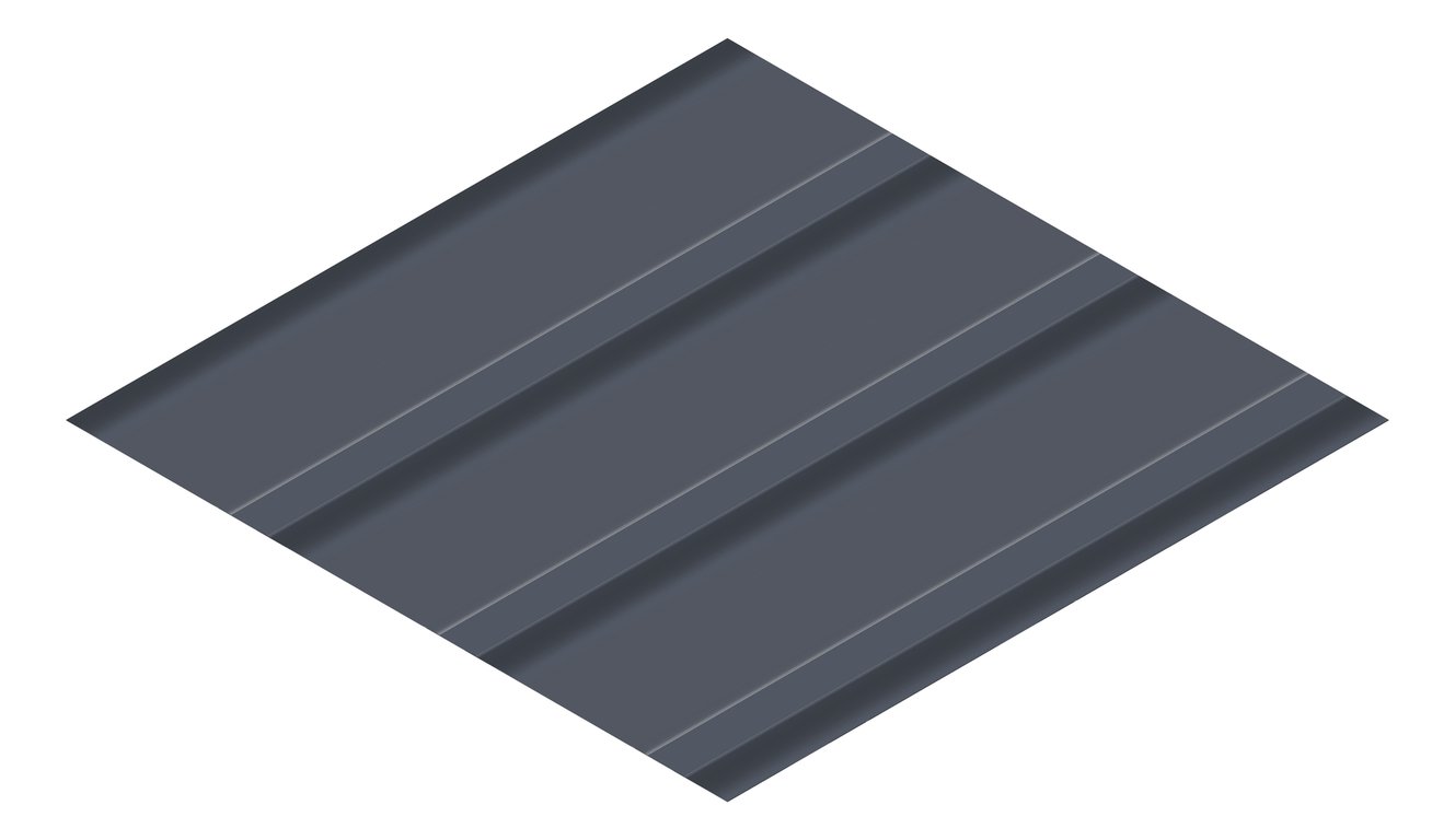 3D Presentation Image of Metal SheetCladding Fielders HiKlip630 Ironstone