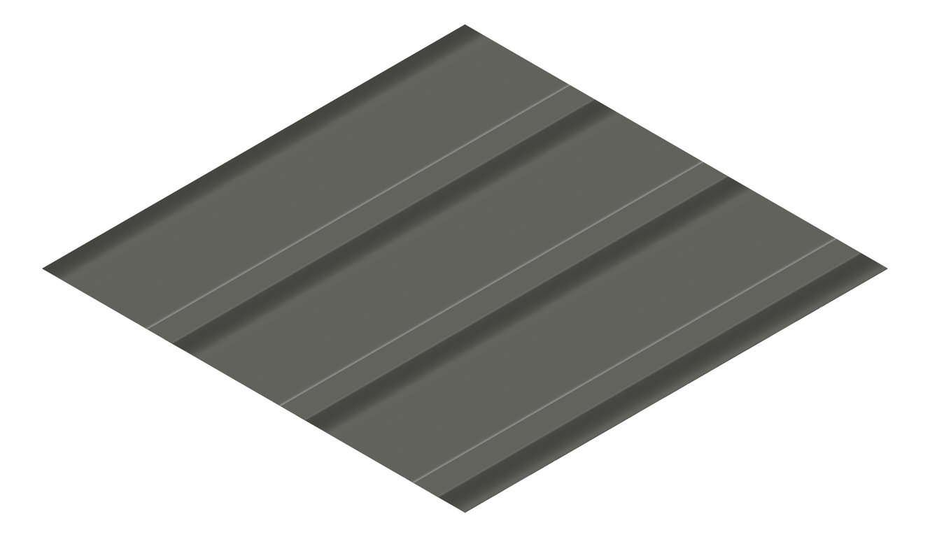 3D Presentation Image of Metal SheetCladding Fielders HiKlip630 WoodlandGrey