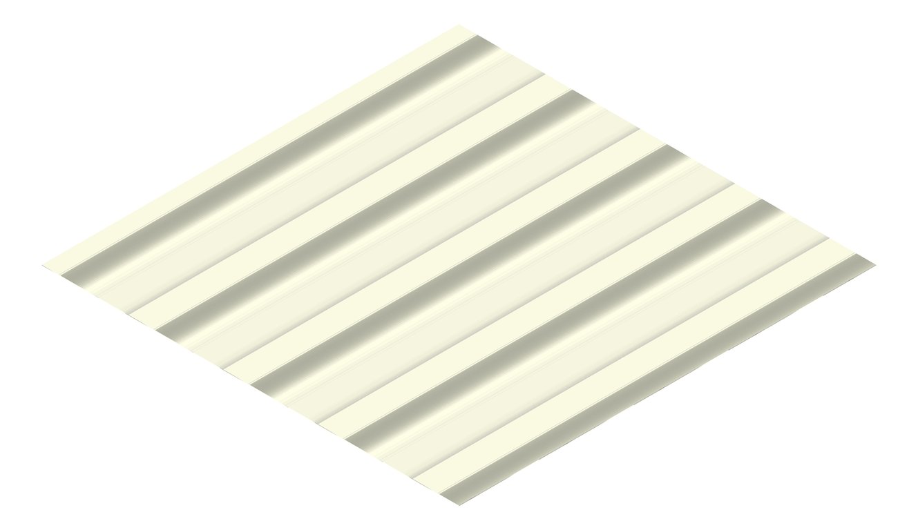 3D Presentation Image of Metal SheetCladding Fielders HiRib680 Rhea