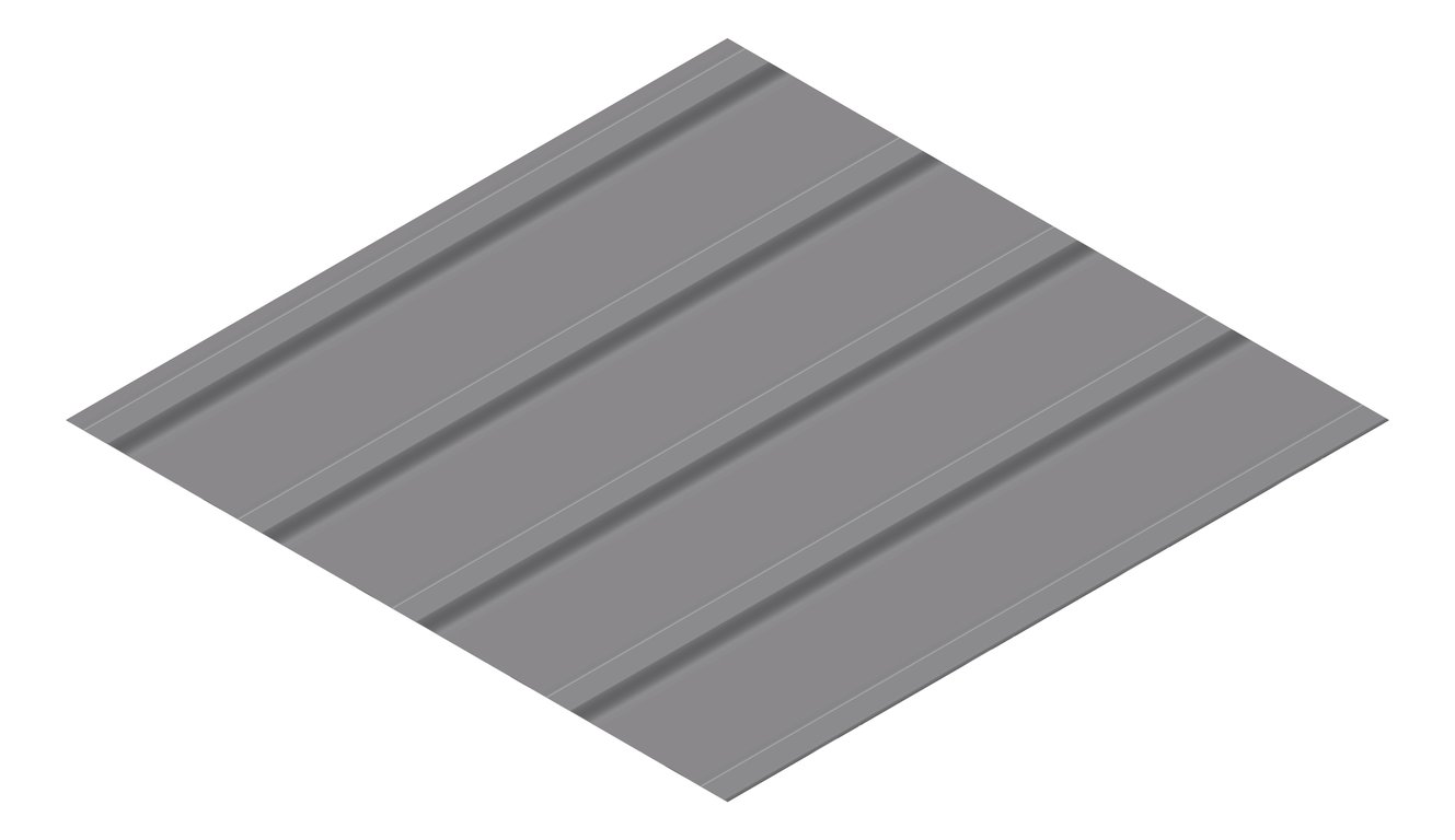 3D Presentation Image of Metal SheetCladding Fielders KingKlip700 NSW VIC Basalt