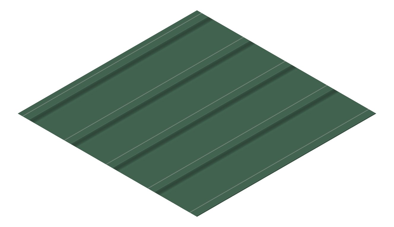 3D Presentation Image of Metal SheetCladding Fielders KingKlip700 NSW VIC CottageGreen