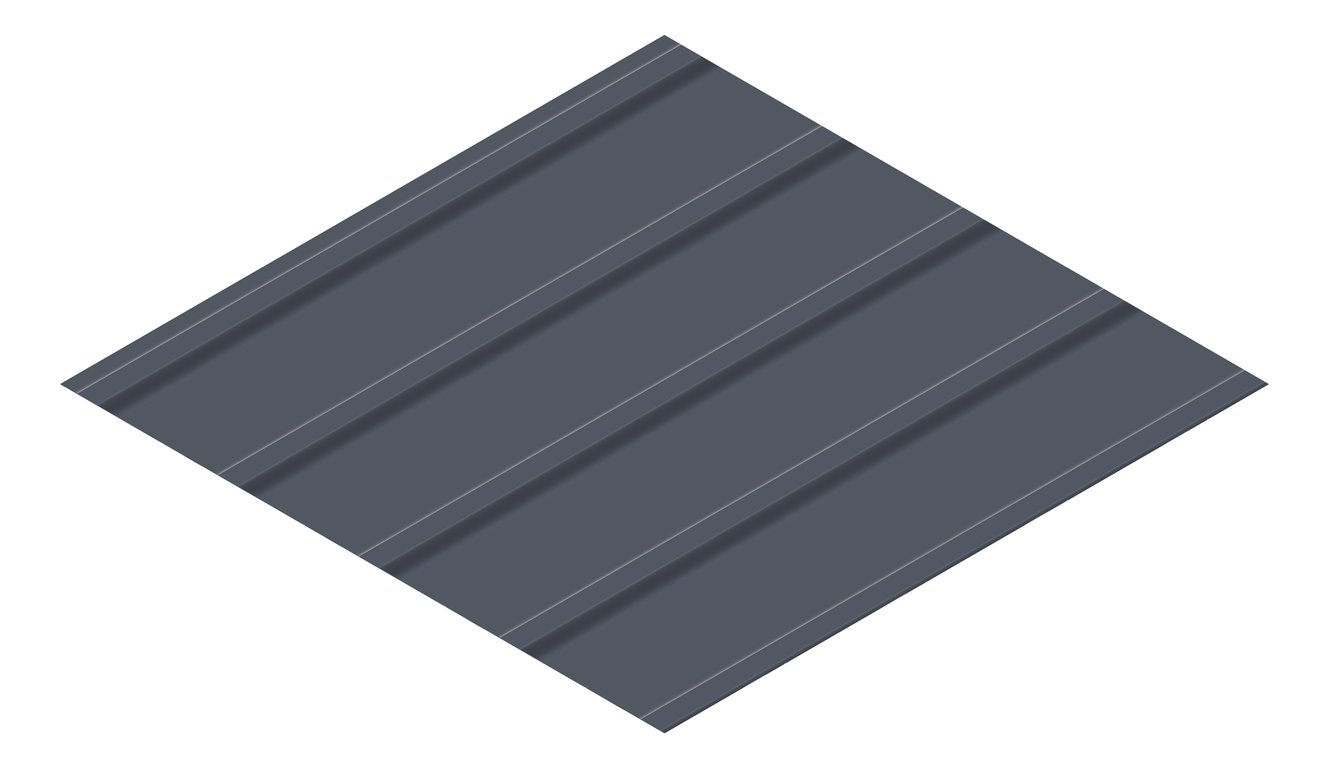 3D Presentation Image of Metal SheetCladding Fielders KingKlip700 NSW VIC Ironstone