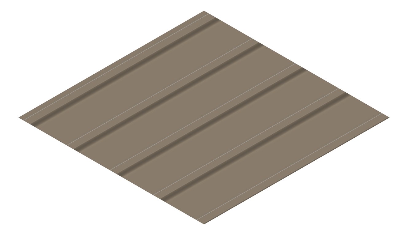 3D Presentation Image of Metal SheetCladding Fielders KingKlip700 NSW VIC Jasper