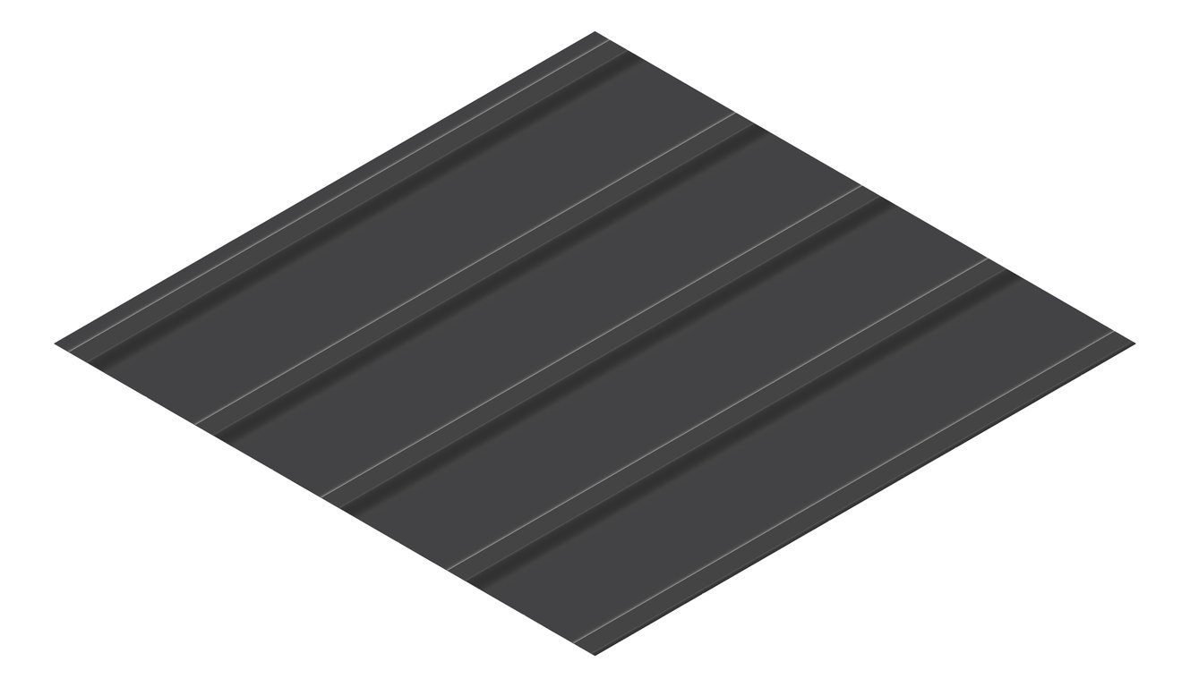 3D Presentation Image of Metal SheetCladding Fielders KingKlip700 NSW VIC MonumentMatt