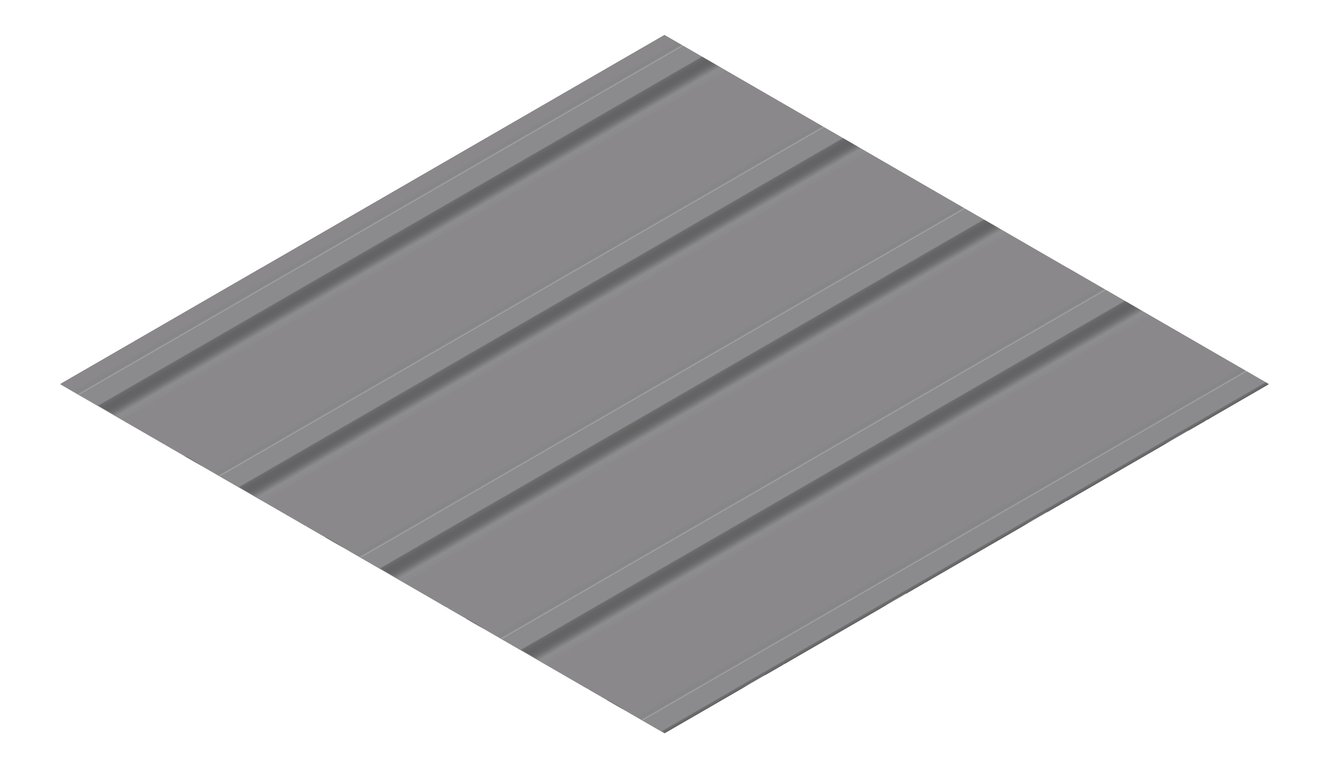 3D Presentation Image of Metal SheetCladding Fielders KingKlip700 SA Basalt