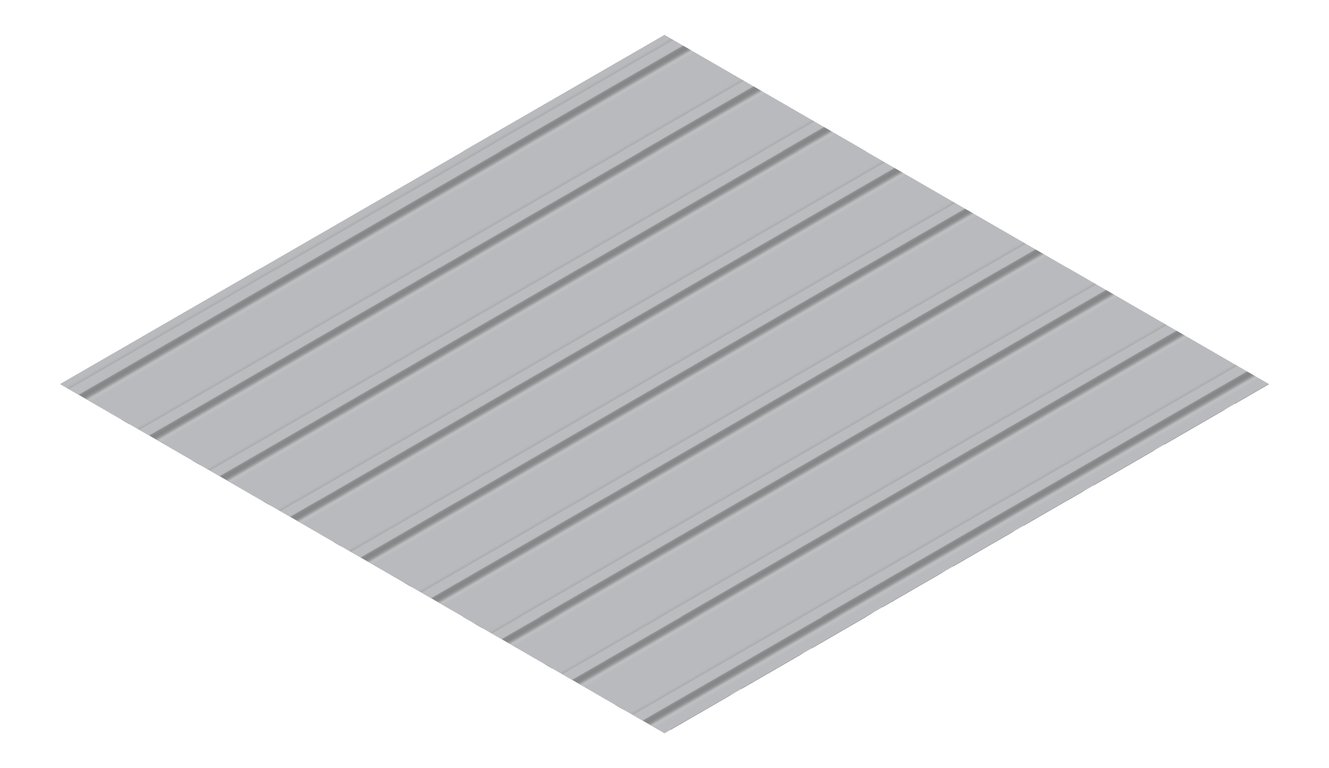 3D Presentation Image of Metal SheetCladding Fielders KingKlip700 SA BluegumMatt