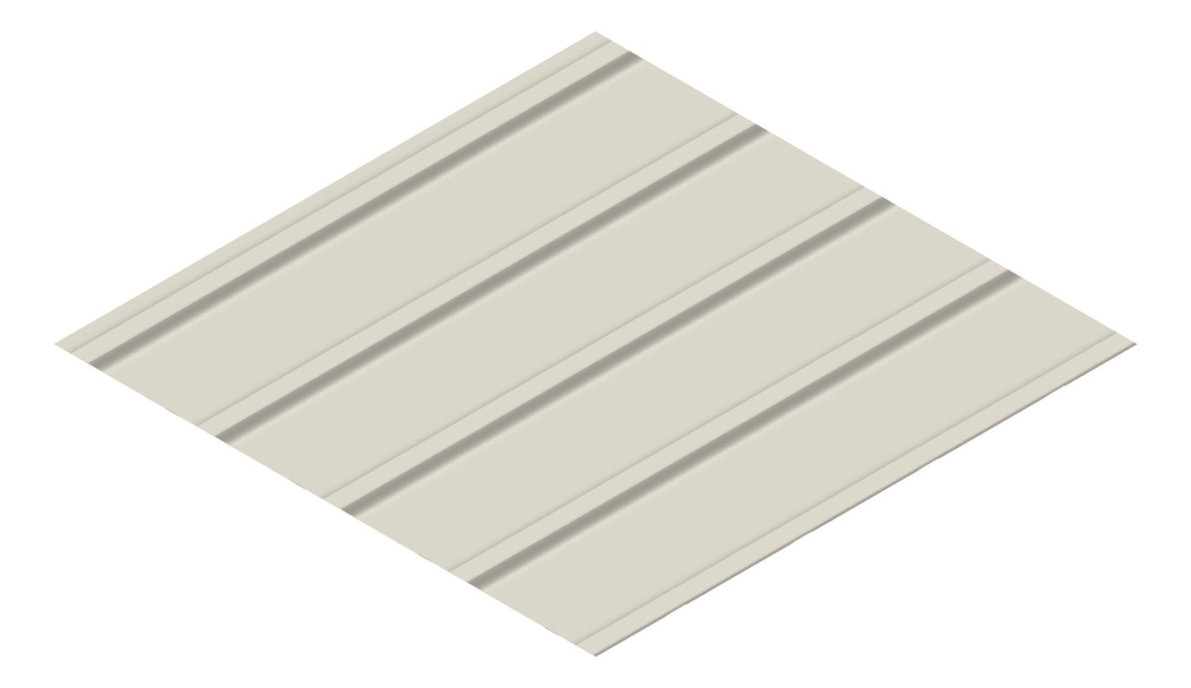 3D Presentation Image of Metal SheetCladding Fielders KingKlip700 SA Dune