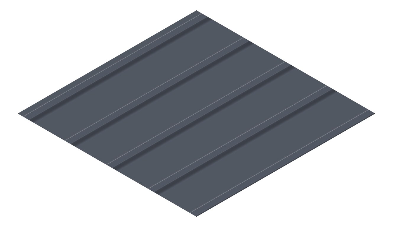 3D Presentation Image of Metal SheetCladding Fielders KingKlip700 SA Ironstone