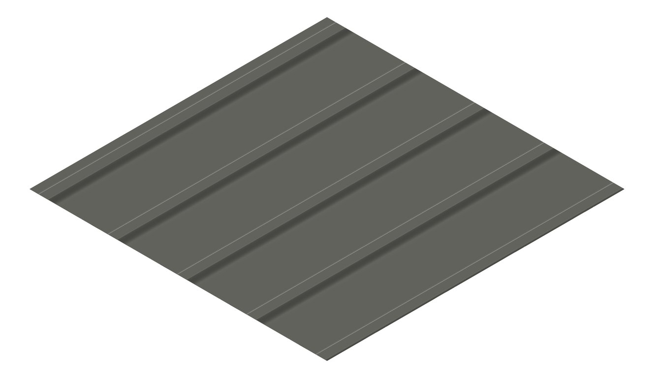 3D Presentation Image of Metal SheetCladding Fielders KingKlip700 SA WoodlandGrey