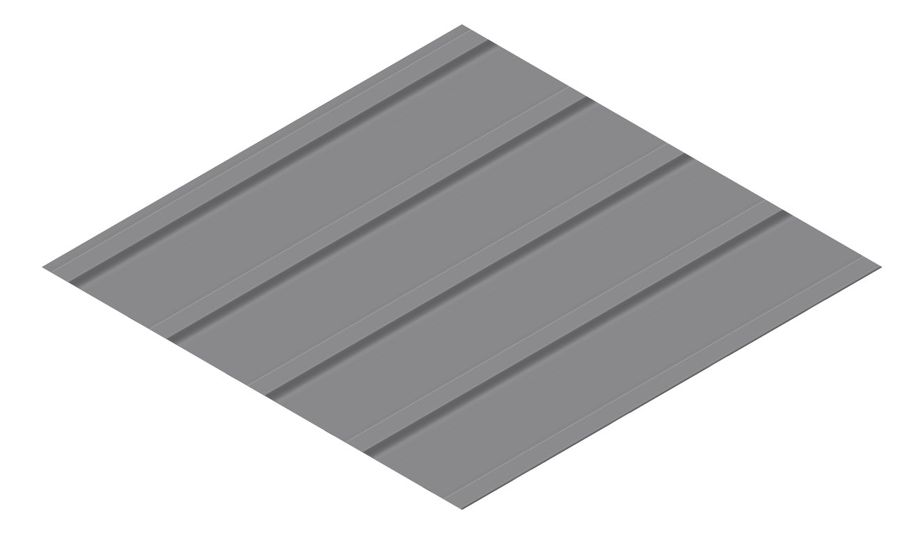 3D Presentation Image of Metal SheetCladding Fielders KingKlip700 WA Basalt