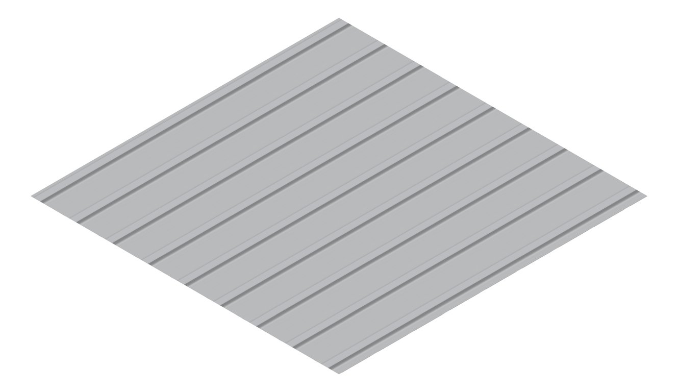 3D Presentation Image of Metal SheetCladding Fielders KingKlip700 WA BluegumMatt