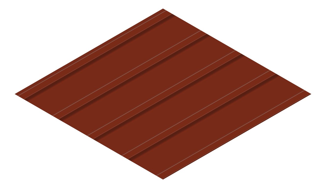 3D Presentation Image of Metal SheetCladding Fielders KingKlip700 WA ManorRed