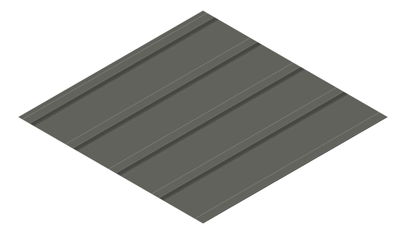 3D Presentation Image of Metal SheetCladding Fielders KingKlip700 WA WoodlandGrey