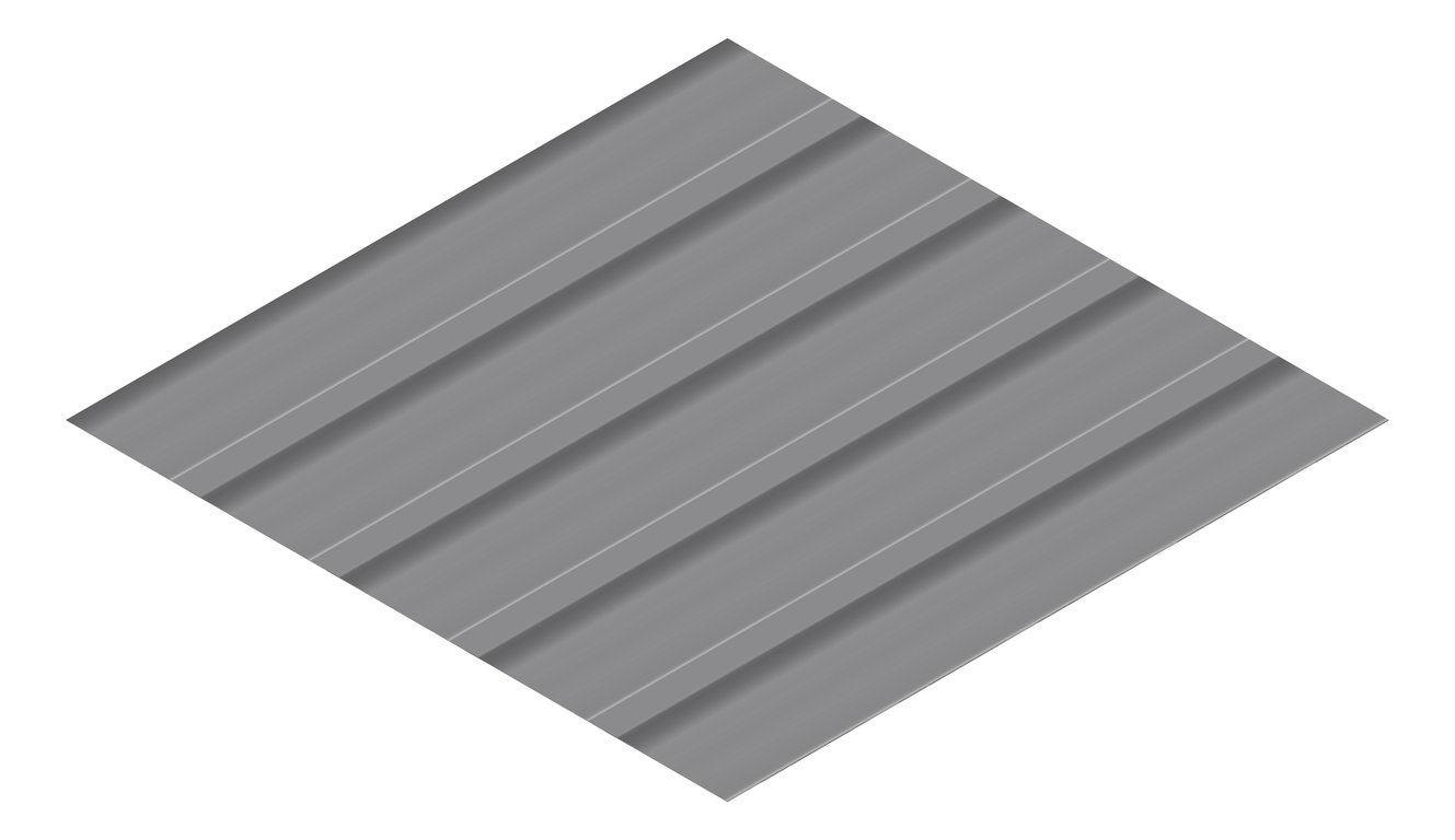3D Presentation Image of Metal SheetCladding Fielders LoRib NSW VIC Basalt