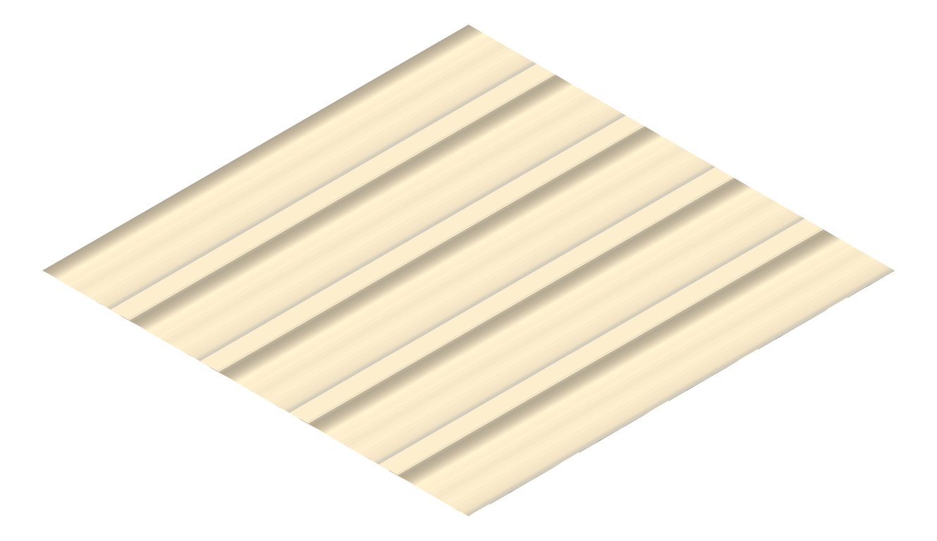 3D Presentation Image of Metal SheetCladding Fielders LoRib NSW VIC Paperbark